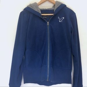 American Eagle • fleece lined hooded jacket hoodie